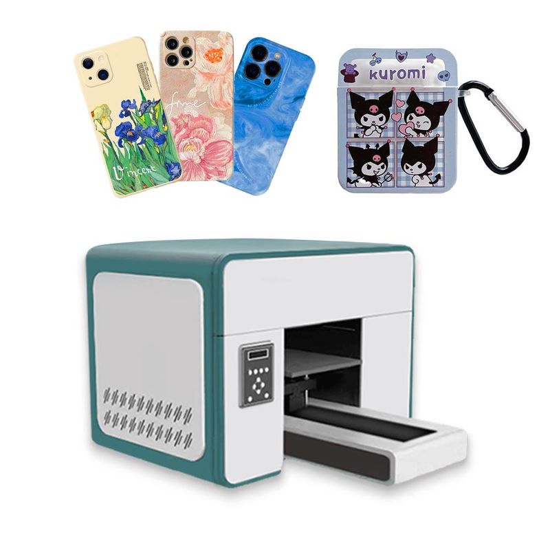 Inkjet A3 UV Hybrid Printer In Glass Mobile Cover Printing Machine 8 Color