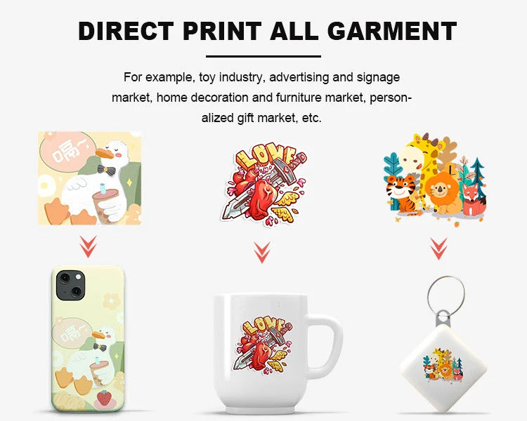 High Resolution UV DTF Printer 300mm Uv Dtf Machine For Bottle Acrylic Plastic
