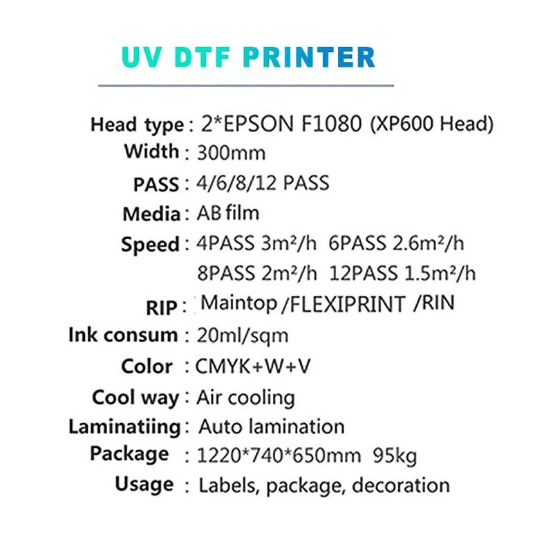 AB Film Media Digital UV Printing Machine With CMYK W＋Ｖ Ink Color