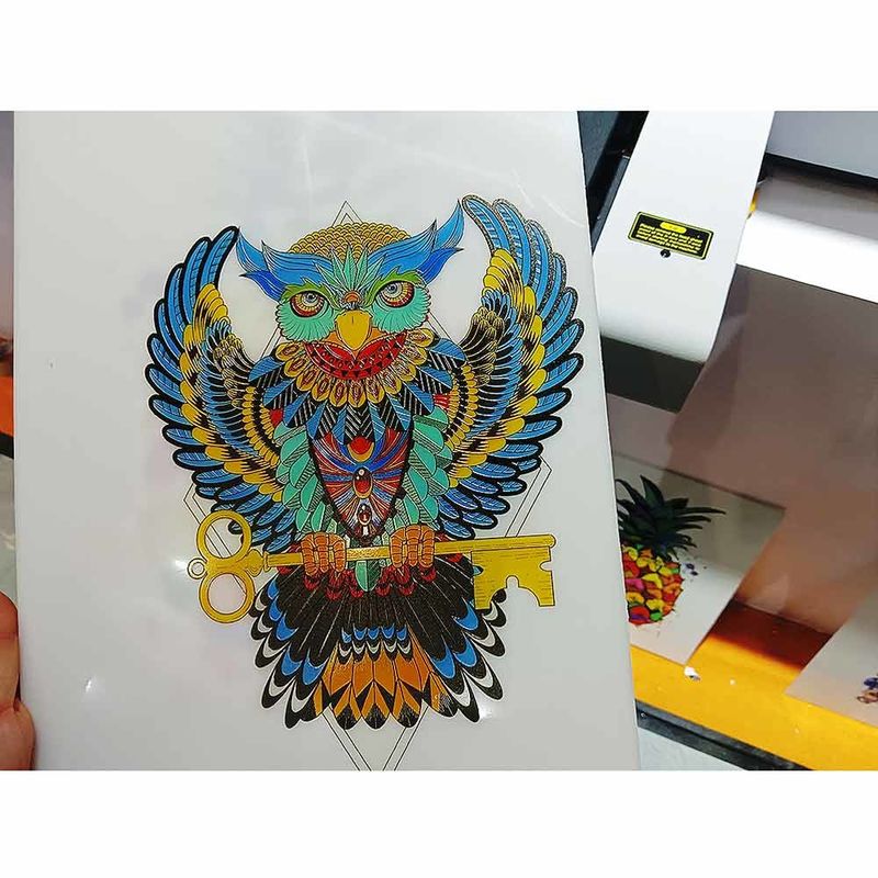 Flatbed UV Printing Machine with Single 8 Channel Printhead in A3 Size