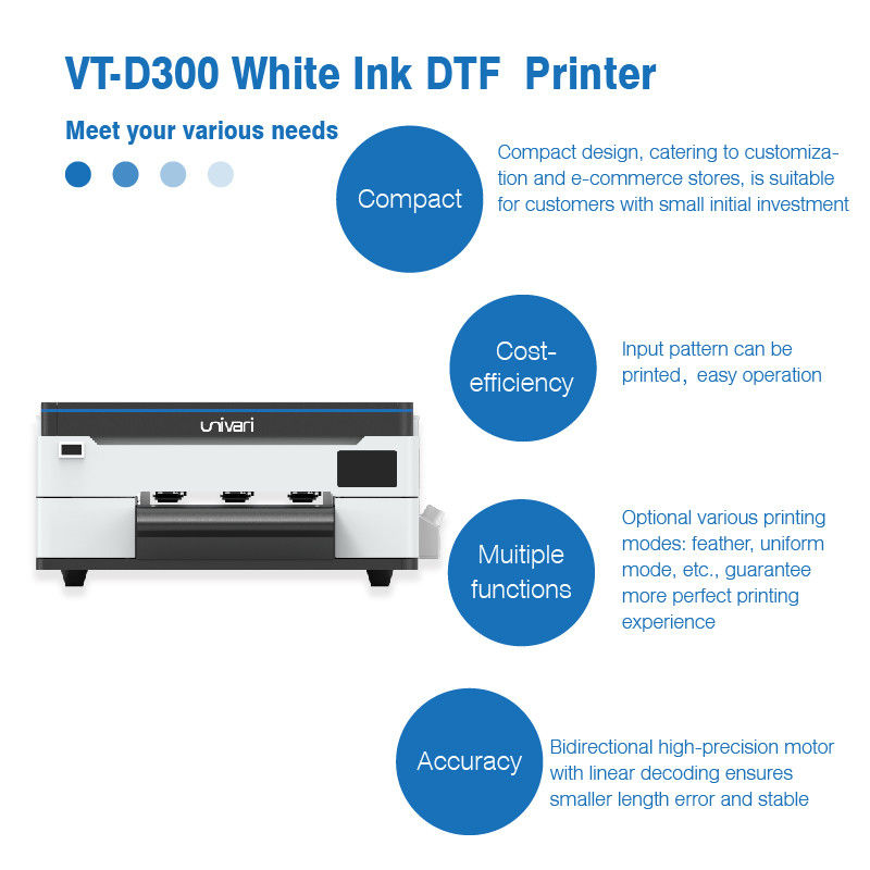 2024 White Digital A3 DTF Printer XP600 Pet Film 13 Inch For Any Textile