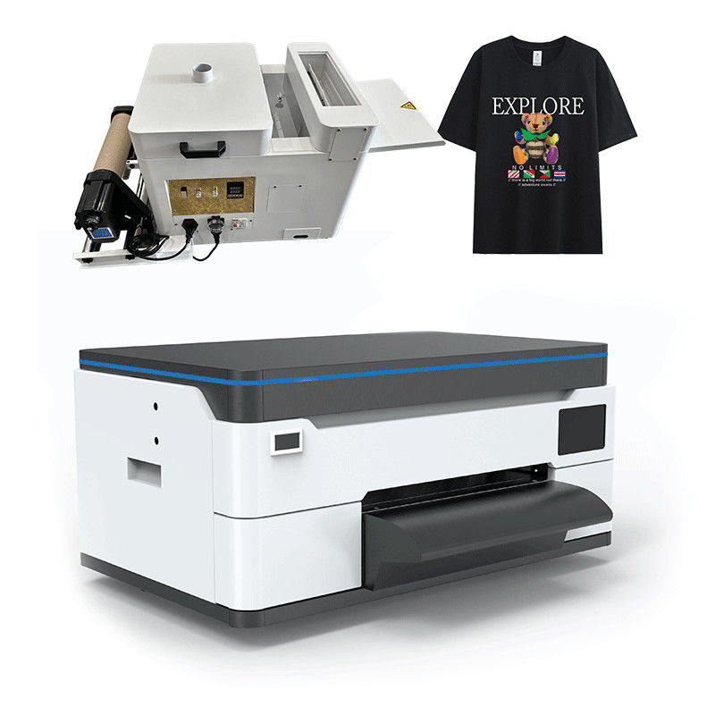 F1080 Head  DTF White Ink Printer With Shaking Powder Machine For T-shirt Cloth