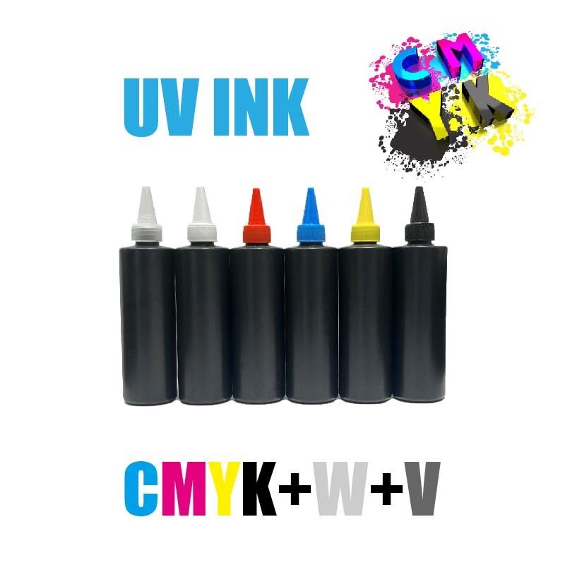 CMYK+W+V UV DTF Ink UV DTF Glue Ink and Varnish UV DTF Printer Printing Ink