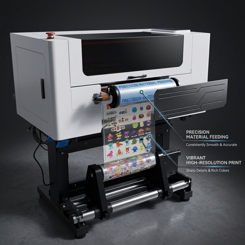 CMYK White Varnish UV DTF Printer A3 Logo Printing Machine For Label Decoration