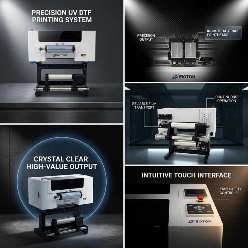 I3200U1 UV DTF Printer 300mm A3 CMYK White Varnish Colorful Sticker Printing Machine