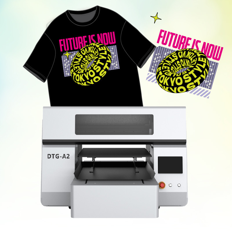DTG Printer 30cm Width A2 Direct To Garment Machine Cmyk Color Printing